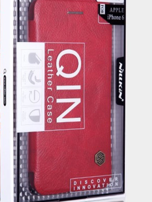 Чехол книжка Nillkin Qin Leather Case для Huawei P20 Lite Красный - Изображение 99080