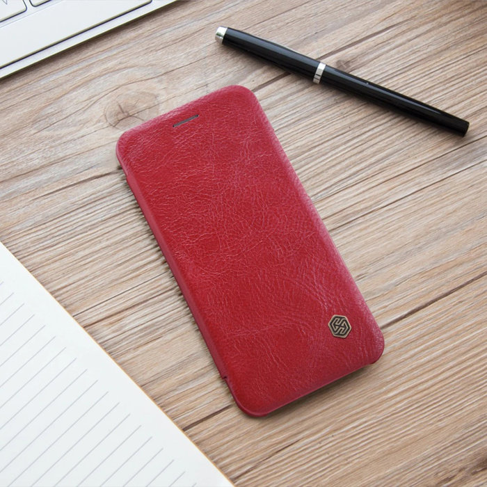 Чехол книжка Nillkin Qin Leather Case для Huawei P20 Lite Красный - Изображение 99086