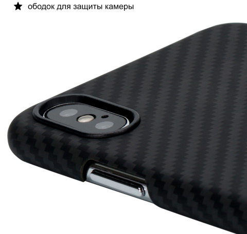 Чехол накладка Pitaka MagCase для iPhone Xs Черно-серый - Изображение 107925