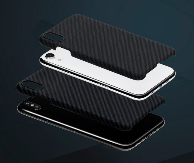 Чехол накладка Pitaka MagCase для iPhone Xs Черно-серый - Изображение 107940