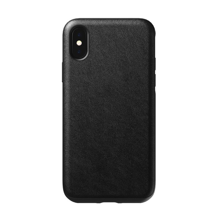 Кожаный чехол накладка Nomad Rugged Rustic Leather для iPhone Xs Черный - Изображение 108009