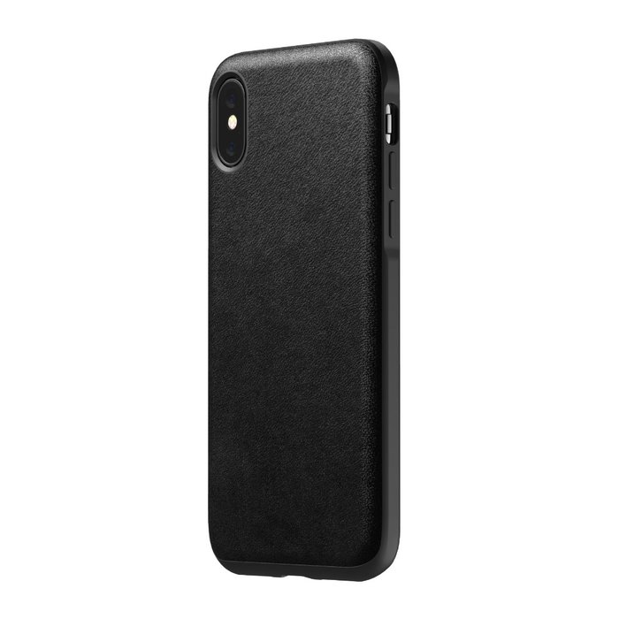 Кожаный чехол накладка Nomad Rugged Rustic Leather для iPhone Xs Черный - Изображение 108018