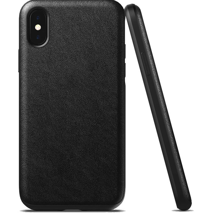 Кожаный чехол накладка Nomad Rugged Rustic Leather для iPhone Xs Черный - Изображение 108024