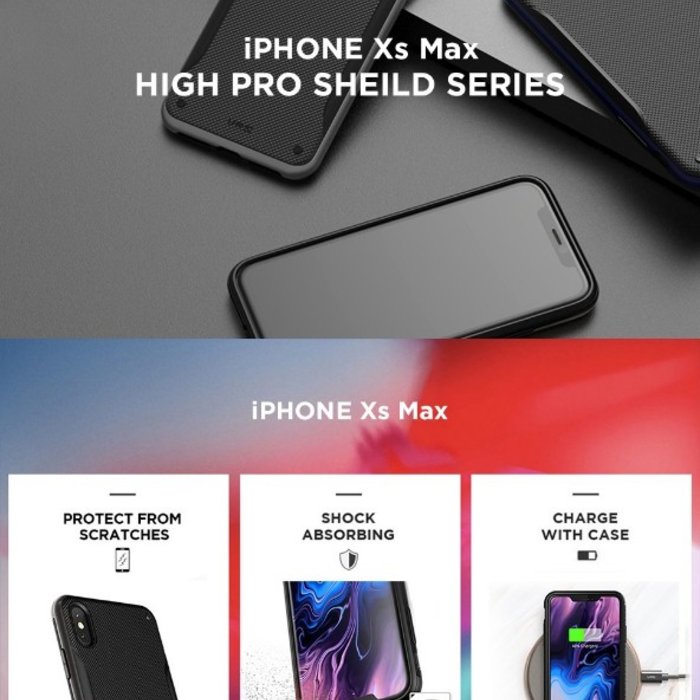 Чехол накладка VRS Design High Pro Shield для iPhone Xs Max Серебро - Изображение 108171