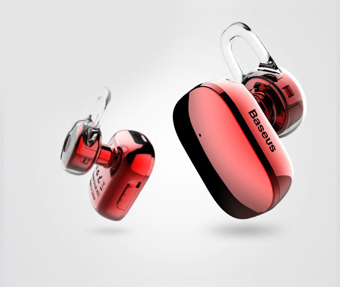 Беспроводная Bluetooth гарнитура для телефона Baseus Mini Wireless Earphone A02 Красная - Изображение 108992