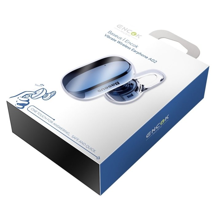 Беспроводная Bluetooth гарнитура для телефона Baseus Mini Wireless Earphone A02 Синяя - Изображение 108905