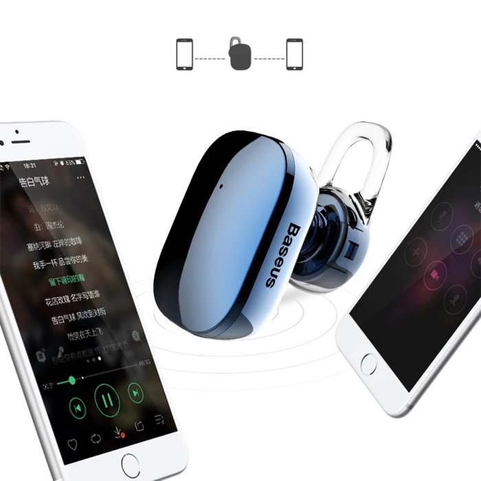 Беспроводная Bluetooth гарнитура для телефона Baseus Mini Wireless Earphone A02 Синяя - Изображение 108908