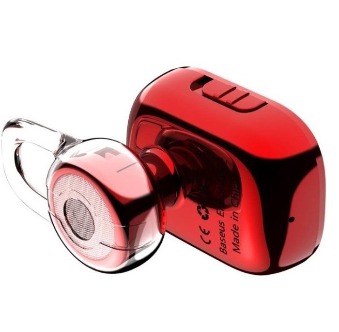 Беспроводная Bluetooth гарнитура для телефона Baseus Mini Wireless Earphone A02 Красная - Изображение 108947