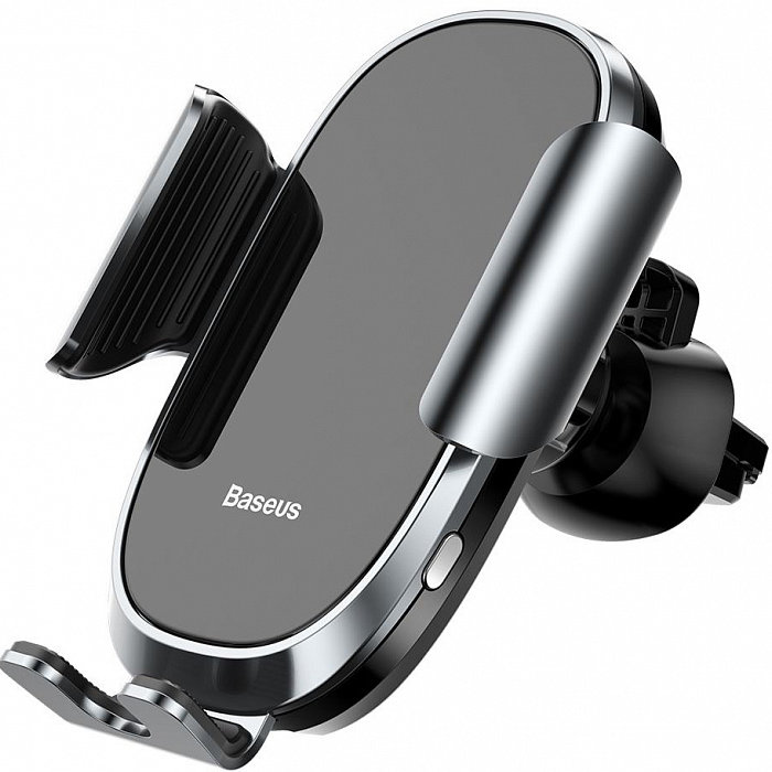 Автомобильный держатель для телефона в воздуховод Baseus Smart Car Mount Серебро - Изображение 109118
