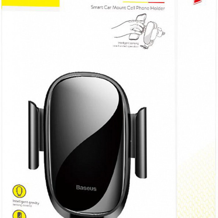 Автомобильный держатель для телефона в воздуховод Baseus Smart Car Mount Черный - Изображение 109175