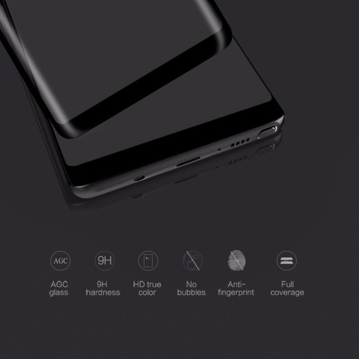 Защитное стекло Monarch 6D для Samsung Galaxy Note 9 Черное - Изображение 110001