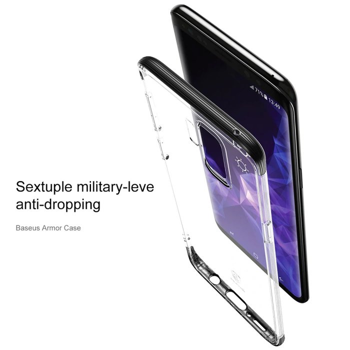 Чехол накладка Baseus Armor Case для Samsung Galaxy S9 Черный - Изображение 110480