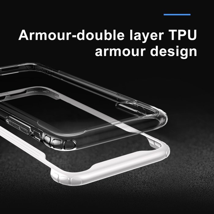Силиконовый чехол накладка Baseus Armor Case для iPhone Xs Max Белый - Изображение 110765