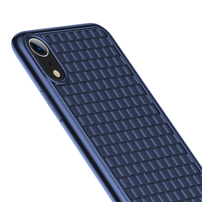 Силиконовый чехол накладка Baseus Weaving Case для iPhone Xr Синий - Изображение 110906