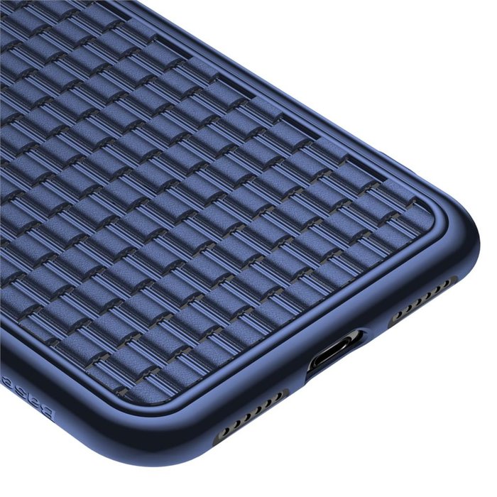 Силиконовый чехол накладка Baseus Weaving Case для iPhone Xr Синий - Изображение 110909