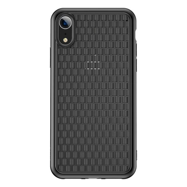 Силиконовый чехол накладка Baseus Weaving Case для iPhone Xr Черный - Изображение 110951