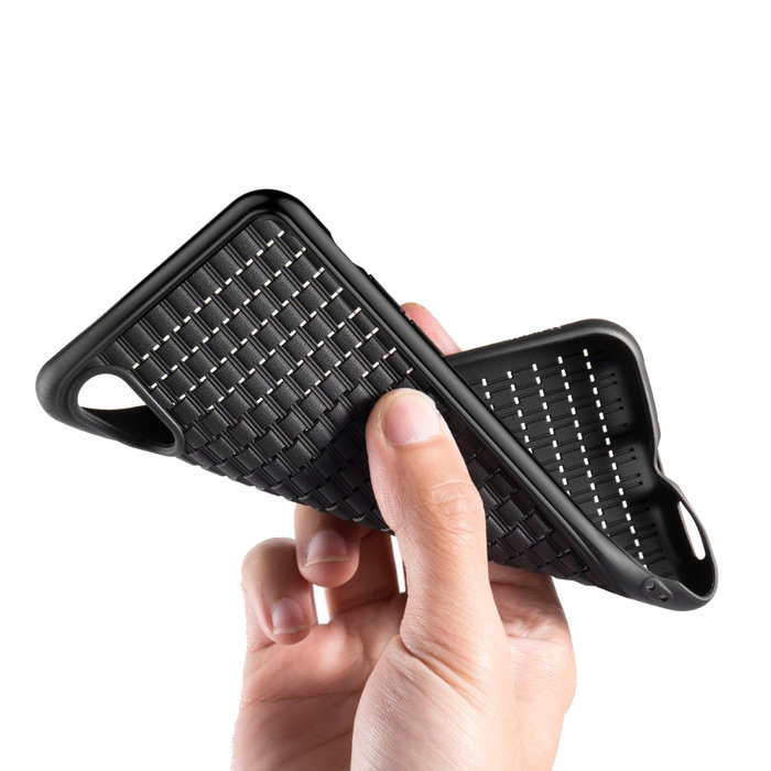 Силиконовый чехол накладка Baseus Weaving Case для iPhone Xr Черный - Изображение 110957