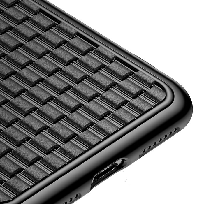 Силиконовый чехол накладка Baseus Weaving Case для iPhone Xr Черный - Изображение 110954