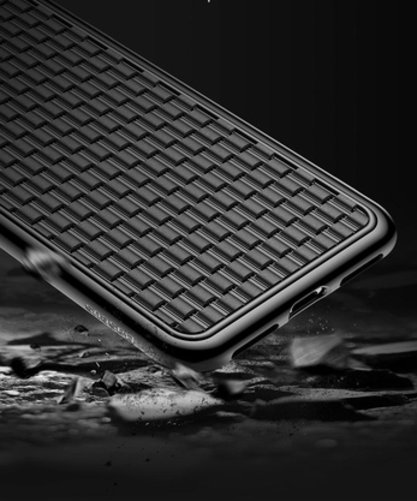 Силиконовый чехол накладка Baseus Weaving Case для iPhone Xr Черный - Изображение 110969