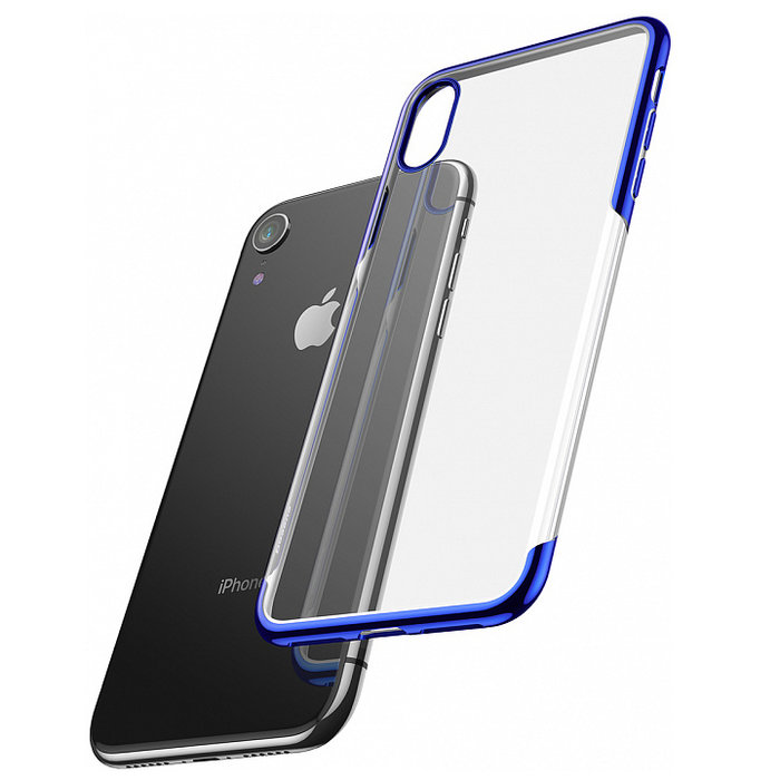 Чехол накладка Baseus Shining Case для iPhone Xr Синий - Изображение 111233