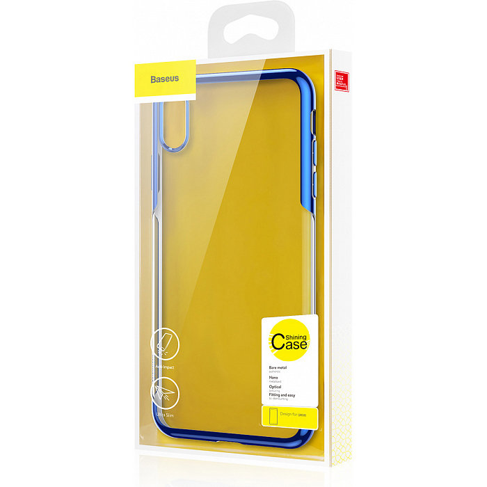 Чехол накладка Baseus Shining Case для iPhone Xr Синий - Изображение 111248