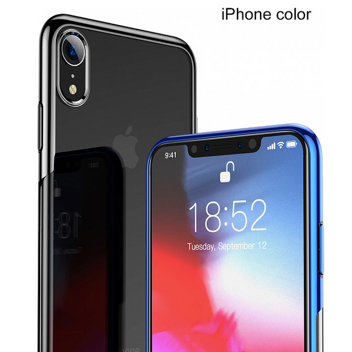 Чехол накладка Baseus Shining Case для iPhone Xr Синий - Изображение 111245
