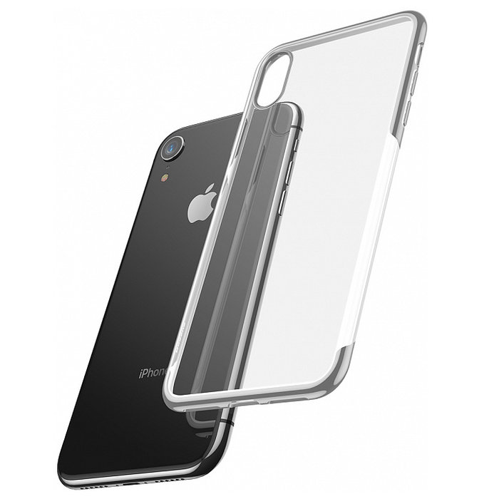 Чехол накладка Baseus Shining Case для iPhone Xr Серебро - Изображение 111266