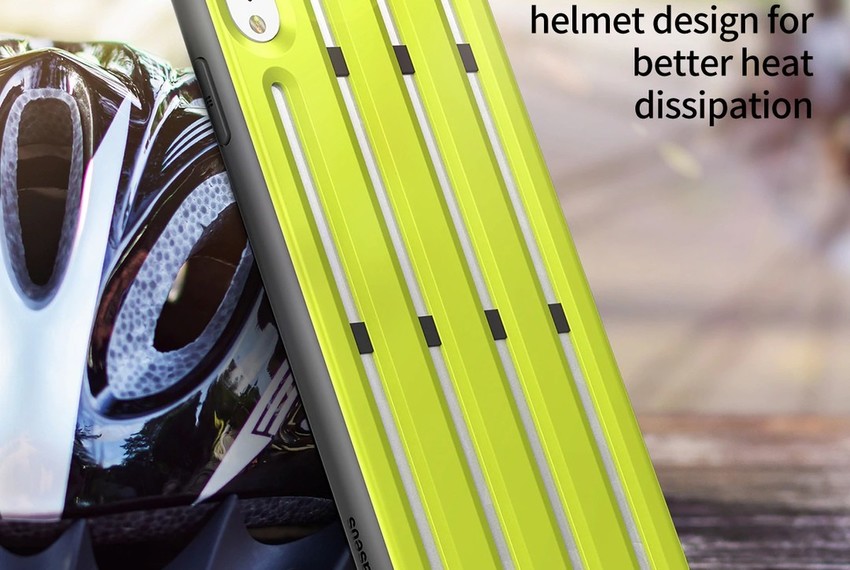 Чехол накладка Baseus Cycling Helmet Case для iPhone Xr Желтый