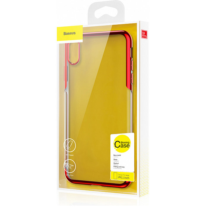 Чехол накладка Baseus Shining Case для iPhone Xr Красный - Изображение 111197