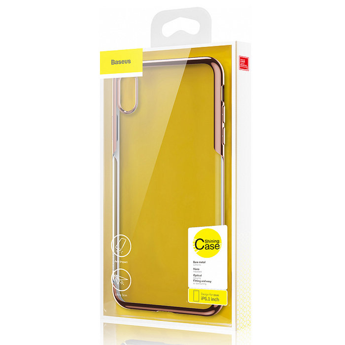 Чехол накладка Baseus Shining Case для iPhone Xr Золото - Изображение 111215