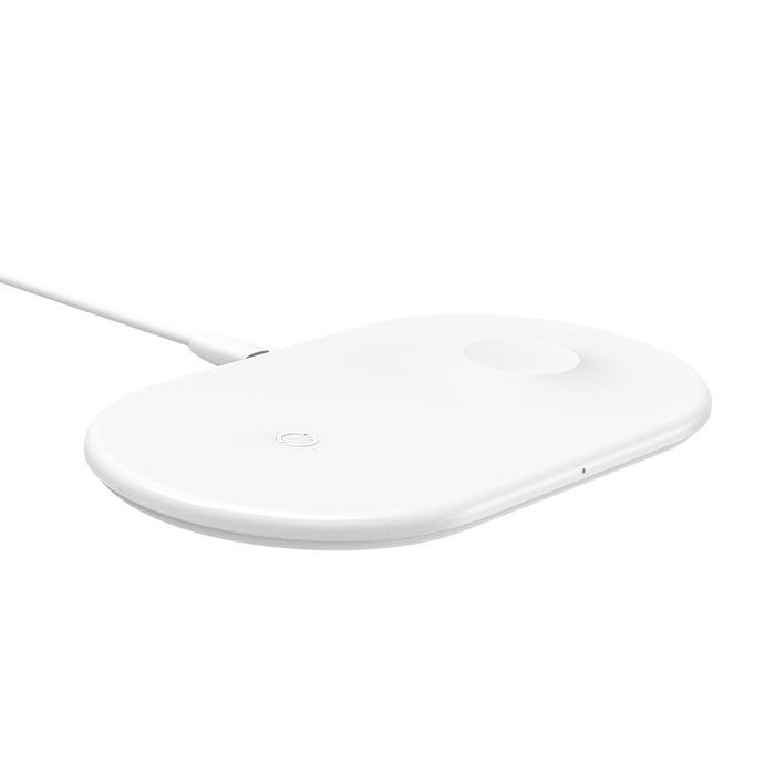 Беспроводная зарядка для телефона и часов Baseus Smart Wireless Charger 2 в 1 Белая - Изображение 112113