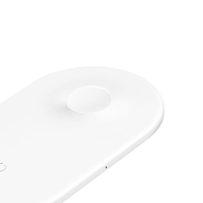 Беспроводная зарядка для телефона и часов Baseus Smart Wireless Charger 2 в 1 Белая - Изображение 112116