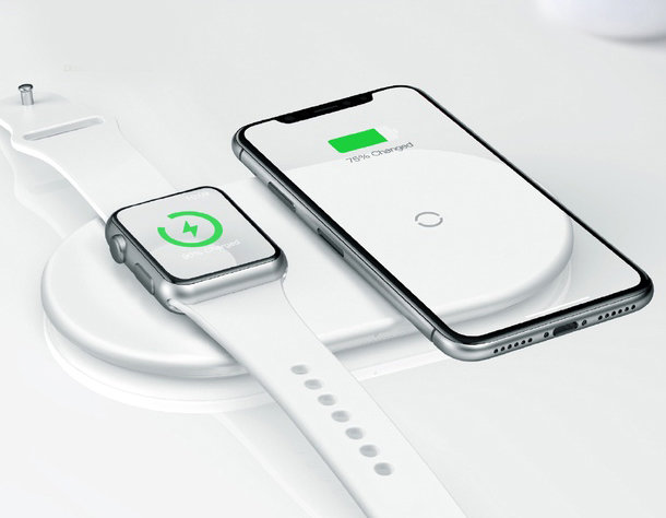 Беспроводная зарядка для телефона и часов Baseus Smart Wireless Charger 2 в 1 Белая - Изображение 112164
