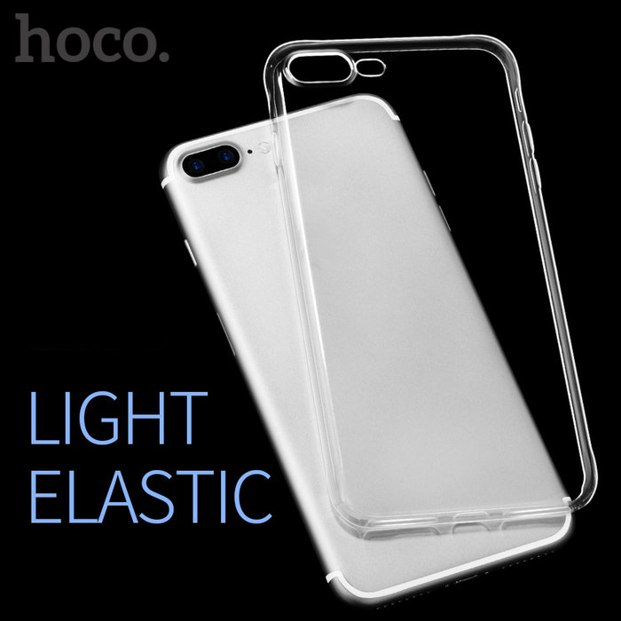 Силиконовый чехол накладка Hoco Transparent TPU для iPhone 8 Plus Прозрачный - Изображение 112485