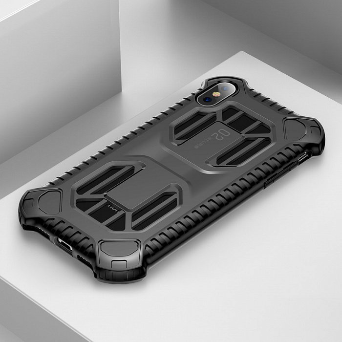 Чехол накладка Baseus Cold Front Сooling Case для iPhone Xs Черный - Изображение 112971