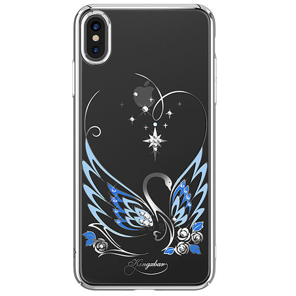 Чехол накладка Swarovski Kingxbar Swan Series для iPhone Xs Max Серебро - Изображение 113624