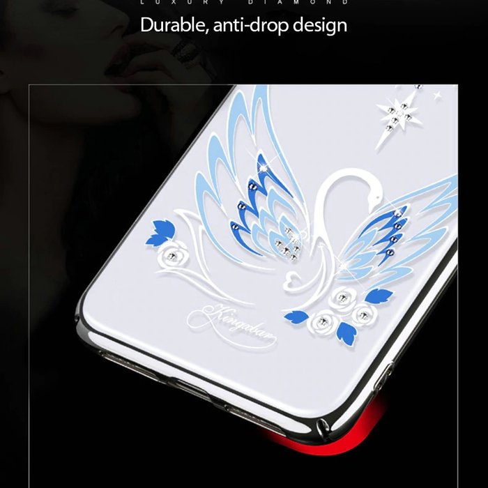 Чехол накладка Swarovski Kingxbar Swan Series для iPhone Xs Max Серебро - Изображение 113648