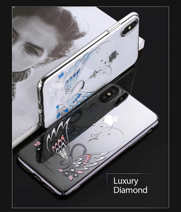 Чехол накладка Swarovski Kingxbar Swan Series для iPhone Xs Max Черный - Изображение 113687