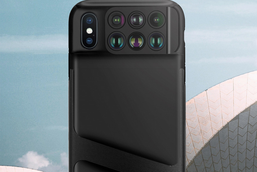 Чехол накладка с объективами Momax 6 в 1 для iPhone Xs Max Черный
