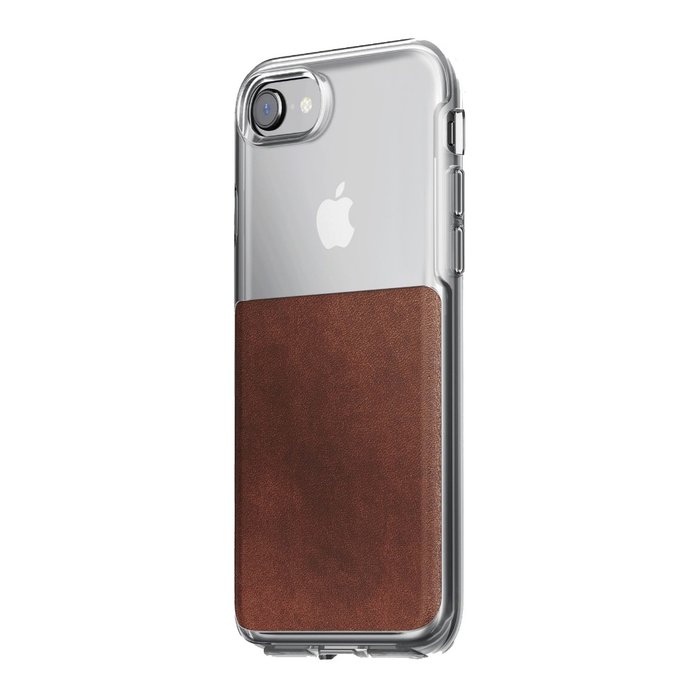 Чехол накладка Nomad Leather Clear Rustic для iPhone 8 Коричневый - Изображение 114089