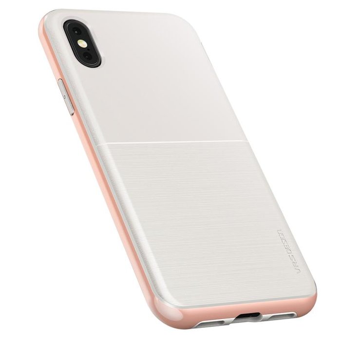 Чехол накладка VRS Design High Pro Shield для iPhone Xs Бело-Розовый - Изображение 114323