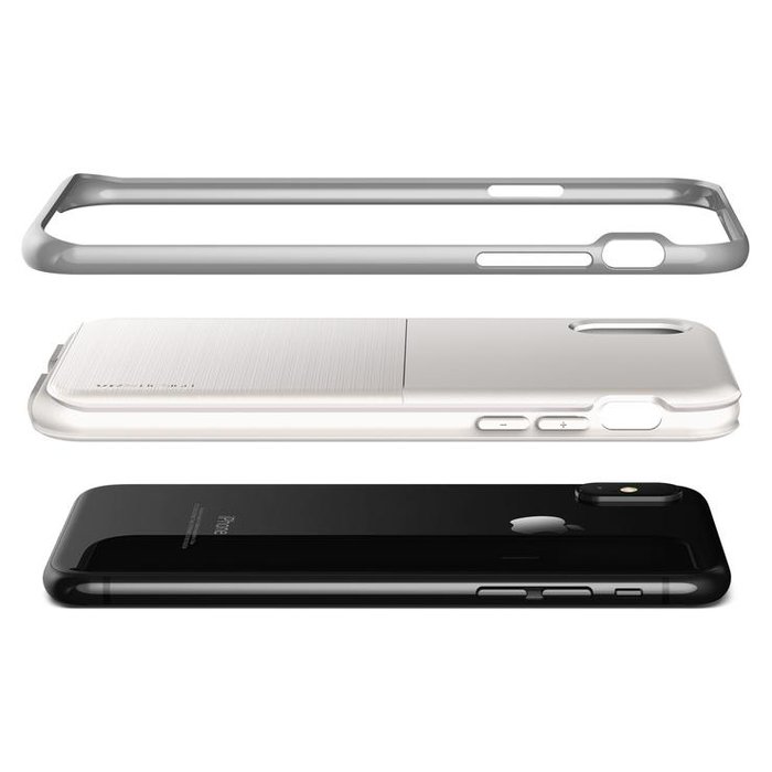 Чехол накладка VRS Design High Pro Shield для iPhone Xs Бело-Серый - Изображение 114347