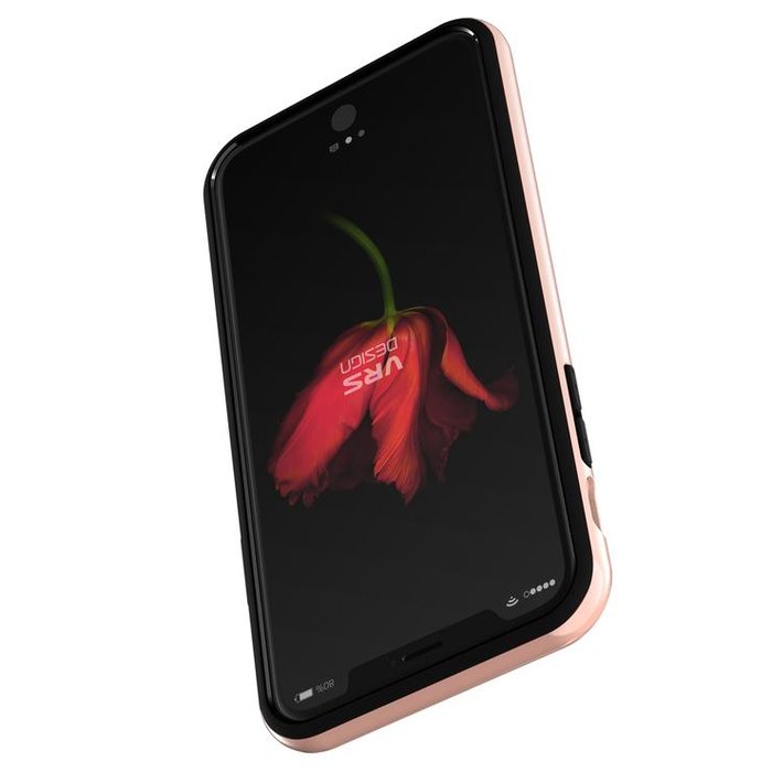 Чехол накладка VRS Design High Pro Shield для iPhone Xs Черно-Розовый - Изображение 114368