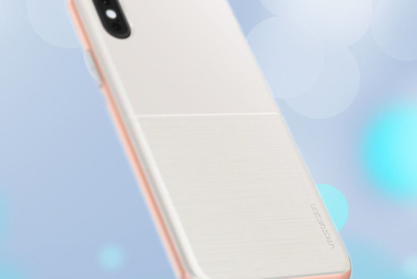 Чехол накладка VRS Design High Pro Shield для iPhone Xs Бело-Розовый