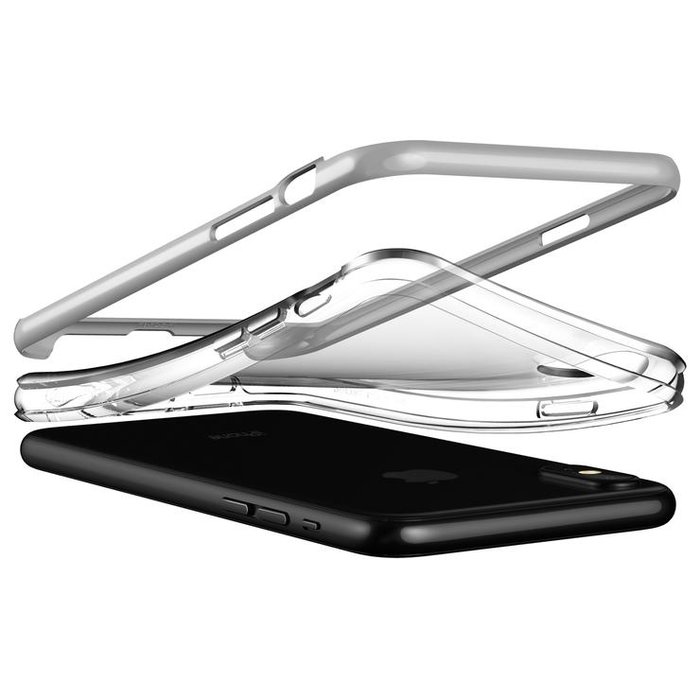 Чехол накладка VRS Design Crystal Bumper Case для iPhone X Серебро - Изображение 114719