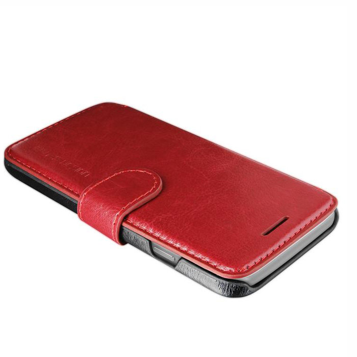 Кожаный чехол книжка VRS Design Layered Dandy для iPhone 8 Plus Красный - Изображение 114905