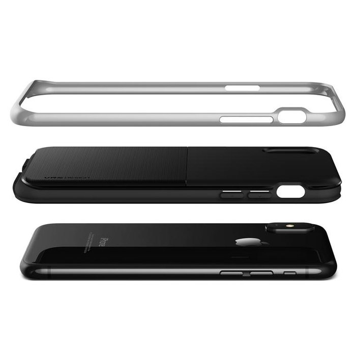 Чехол накладка VRS Design High Pro Shield для iPhone Xs Черно-Серый - Изображение 115368