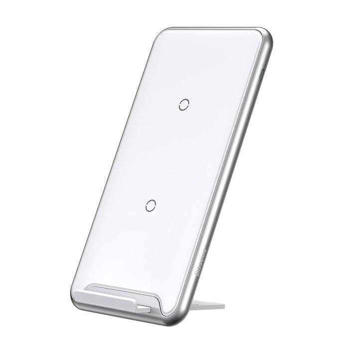 Беспроводное зарядное устройство Baseus Three-coil Wireless Charging Pad Белое - Изображение 117395