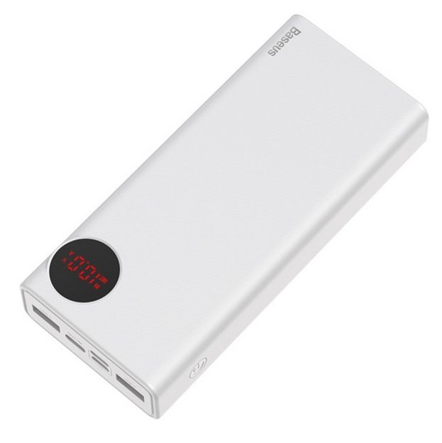 Внешний аккумулятор Baseus Mulight QC3.0 + PD3.0 на 20000 mAh Белый - Изображение 118096