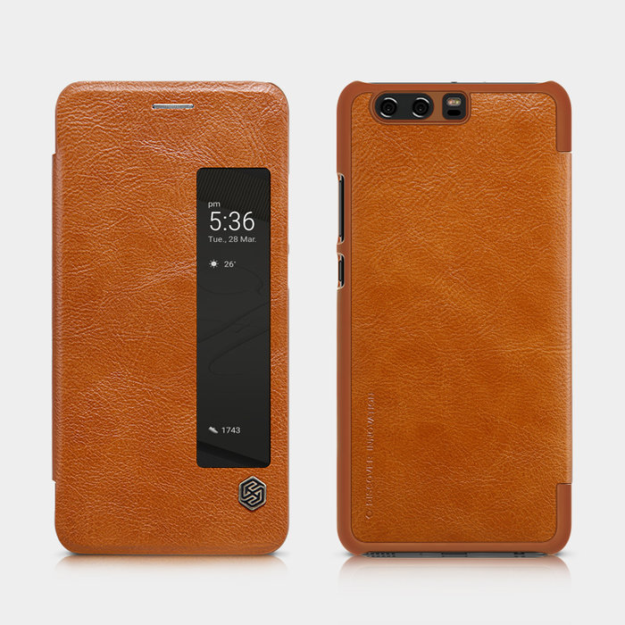 Чехол книжка Nillkin Qin Leather Case для Huawei P10 Коричневый - Изображение 102002